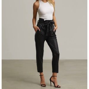 Commando Faux Leather Paperbag Pant